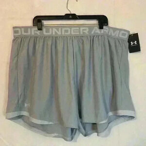 UA Under Armour Breathable Gym Women's Loose Activewear Shorts - Grey Size 3X‎